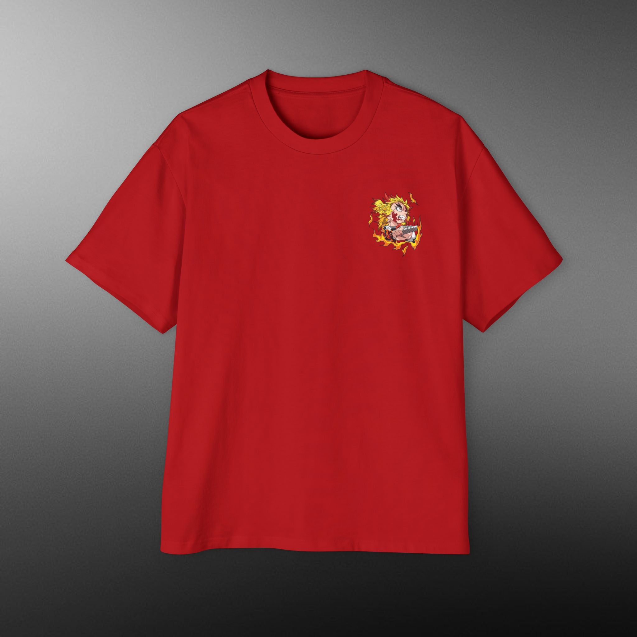 “Burn With Honor” Heavy Oversized Graphic Tee - Anime Inspired Design