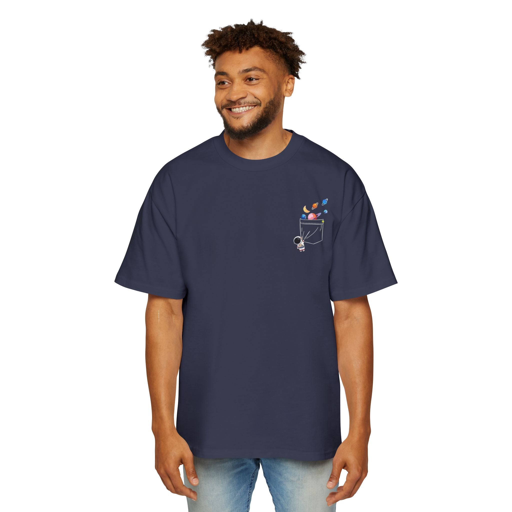 Cosmic Adventure Men's Heavy Oversized Tee