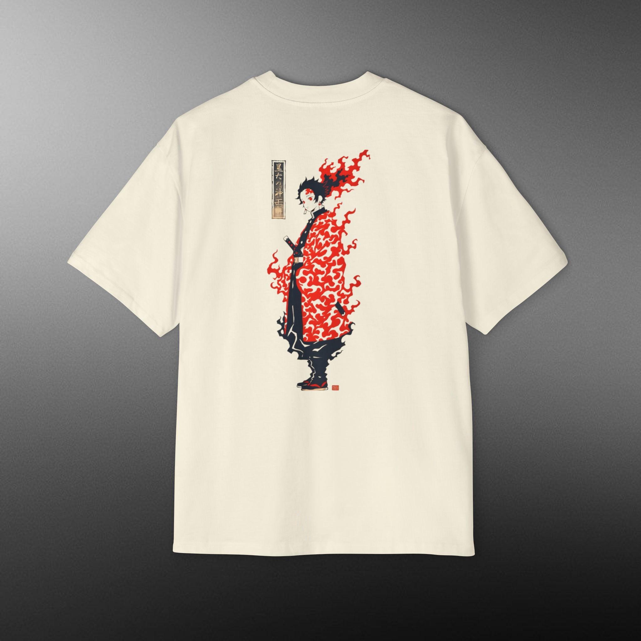 “Crimson Wrath” Heavy Oversized Tee- Bold Graphic Design