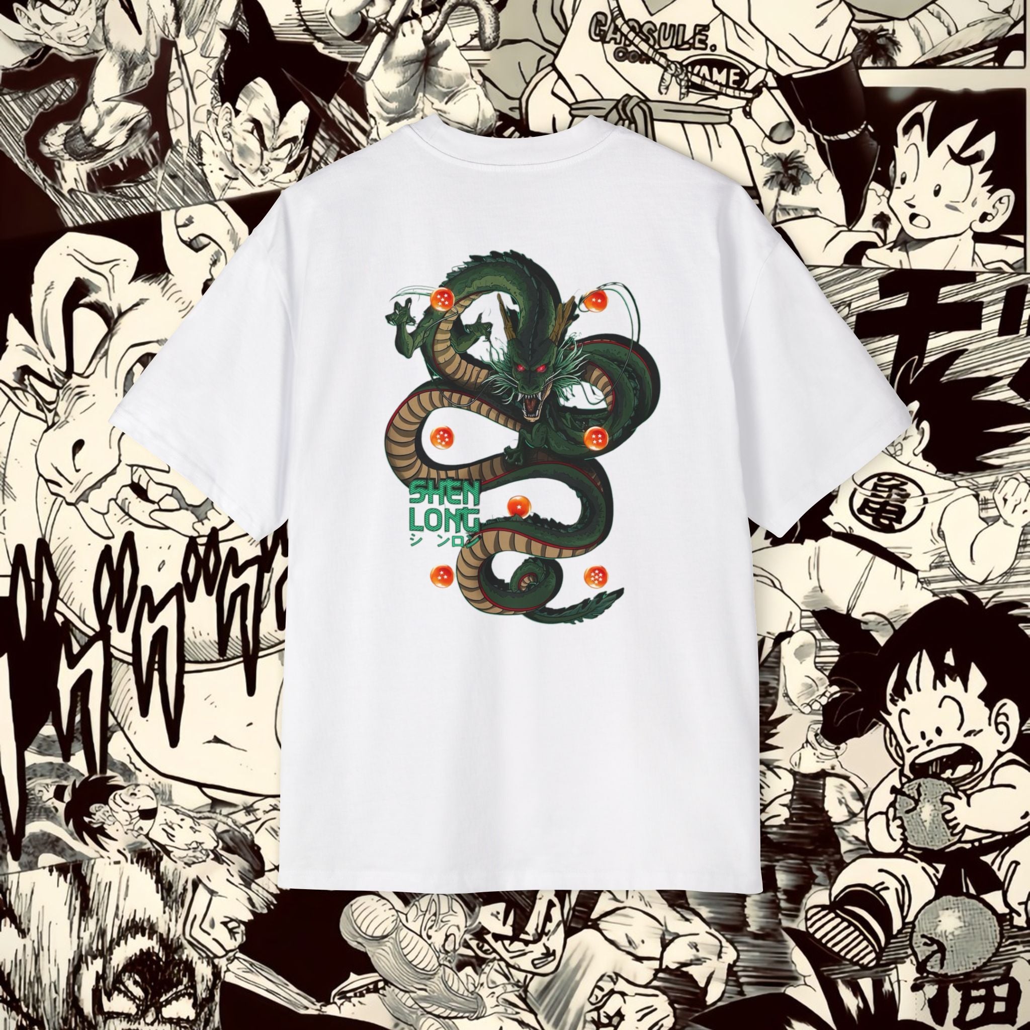 Shenron Dragonball Inspired Heavy Oversized Tee - Vintage Anime Graphic Shirt