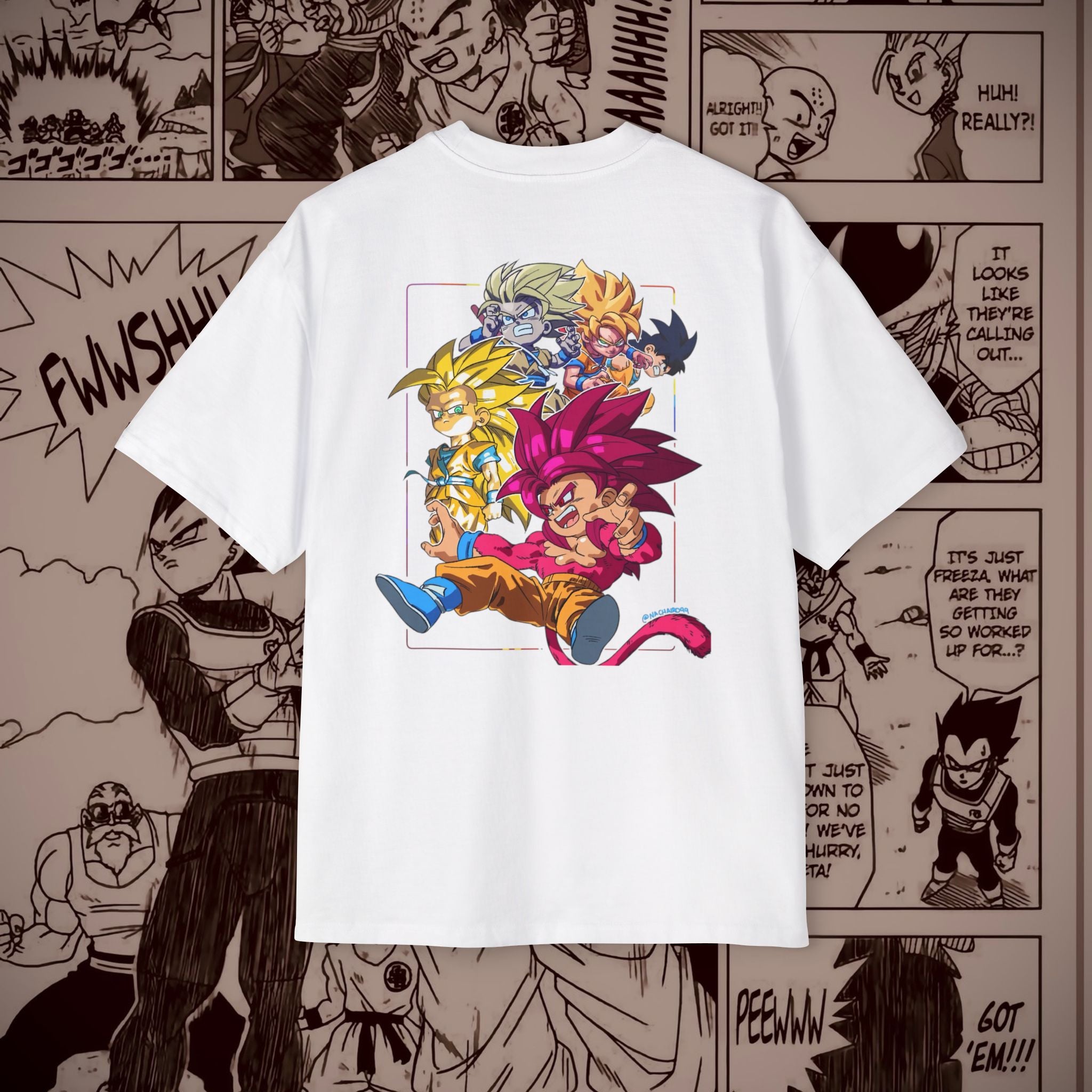 Dragon Ball Z Men's Oversized Tee - Retro Anime Graphic T-Shirt