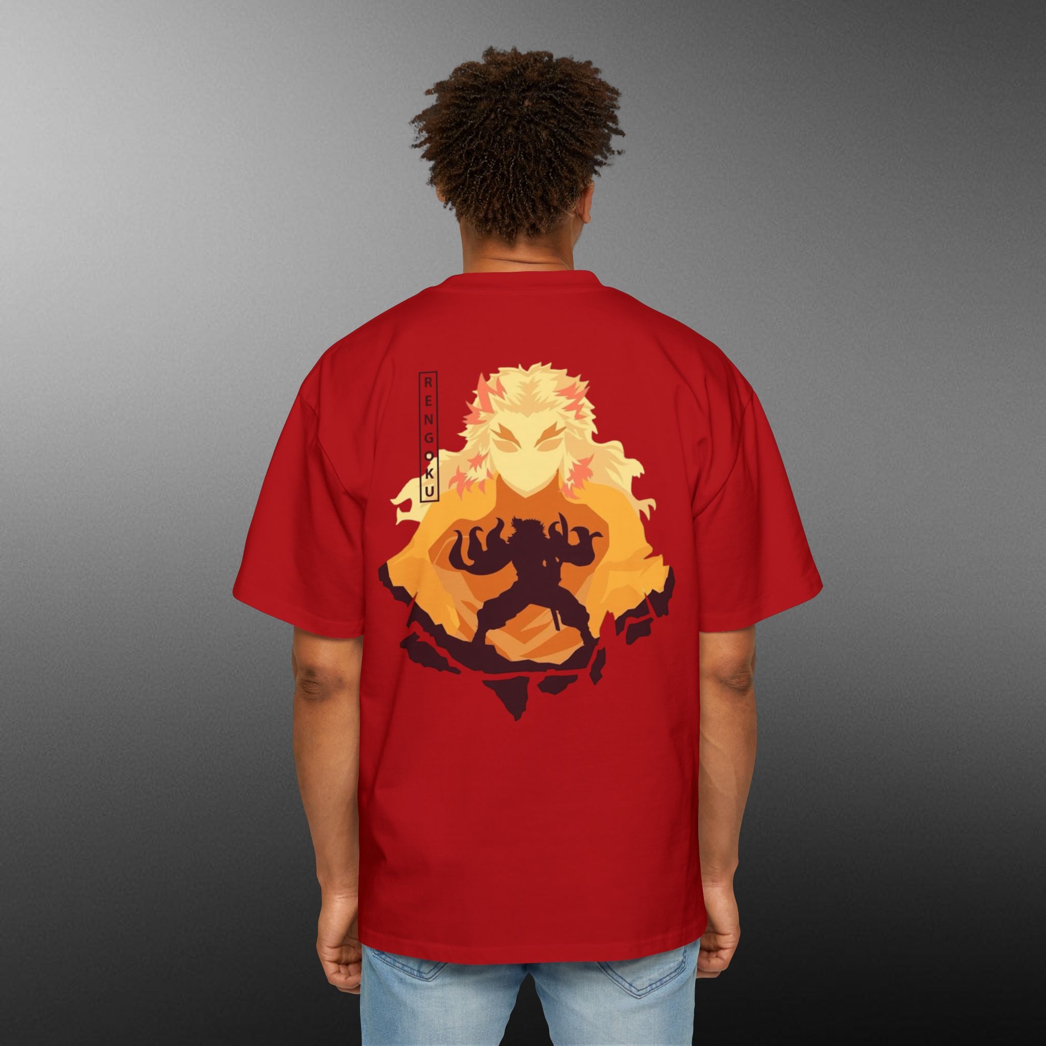 “Burn With Honor” Heavy Oversized Graphic Tee - Anime Inspired Design
