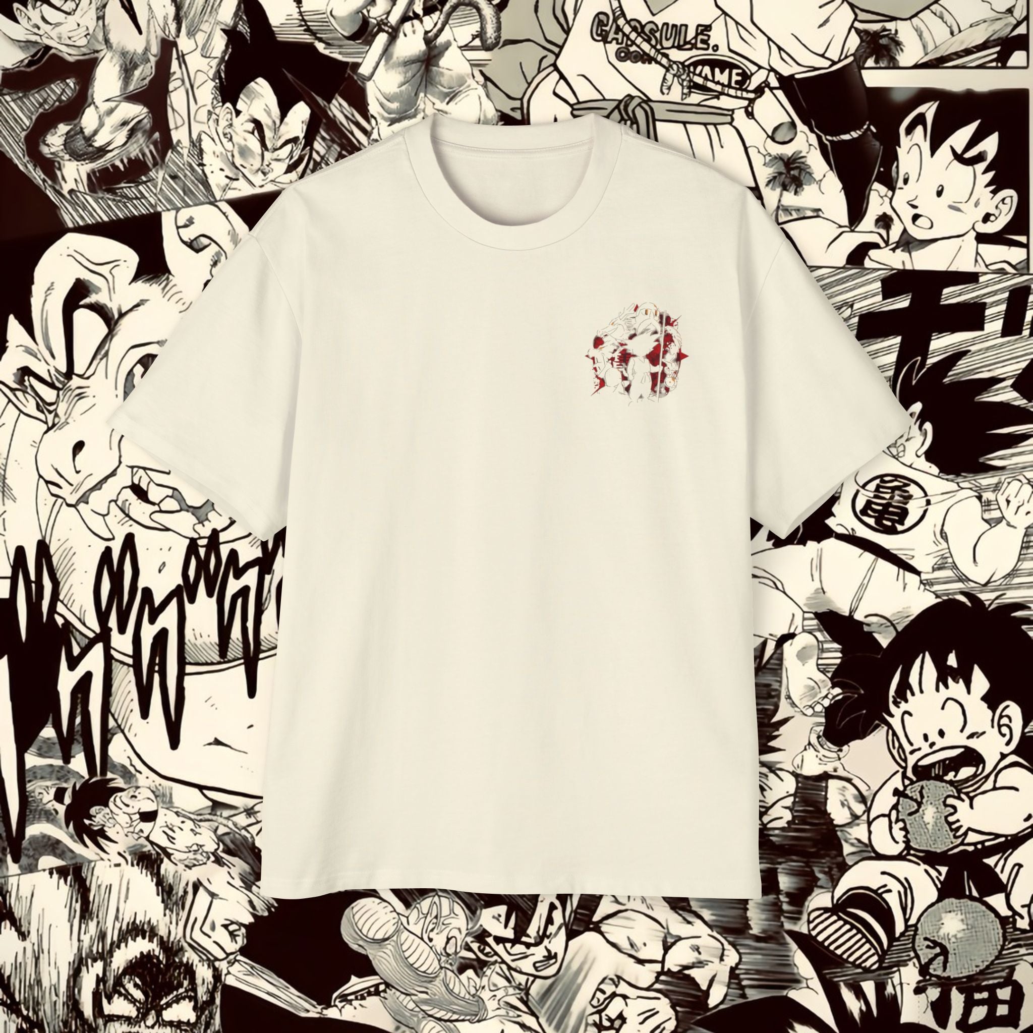 Divine Goku Inspired Oversized Tee - Comic Style Graphic Tee