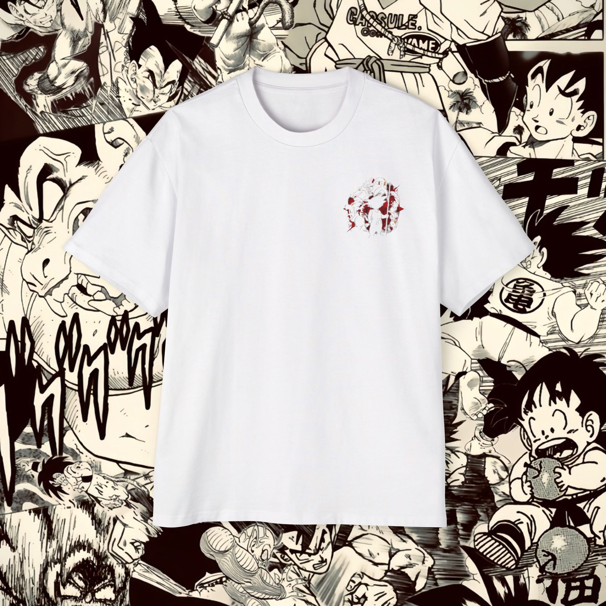 Divine Goku Inspired Oversized Tee - Comic Style Graphic Tee