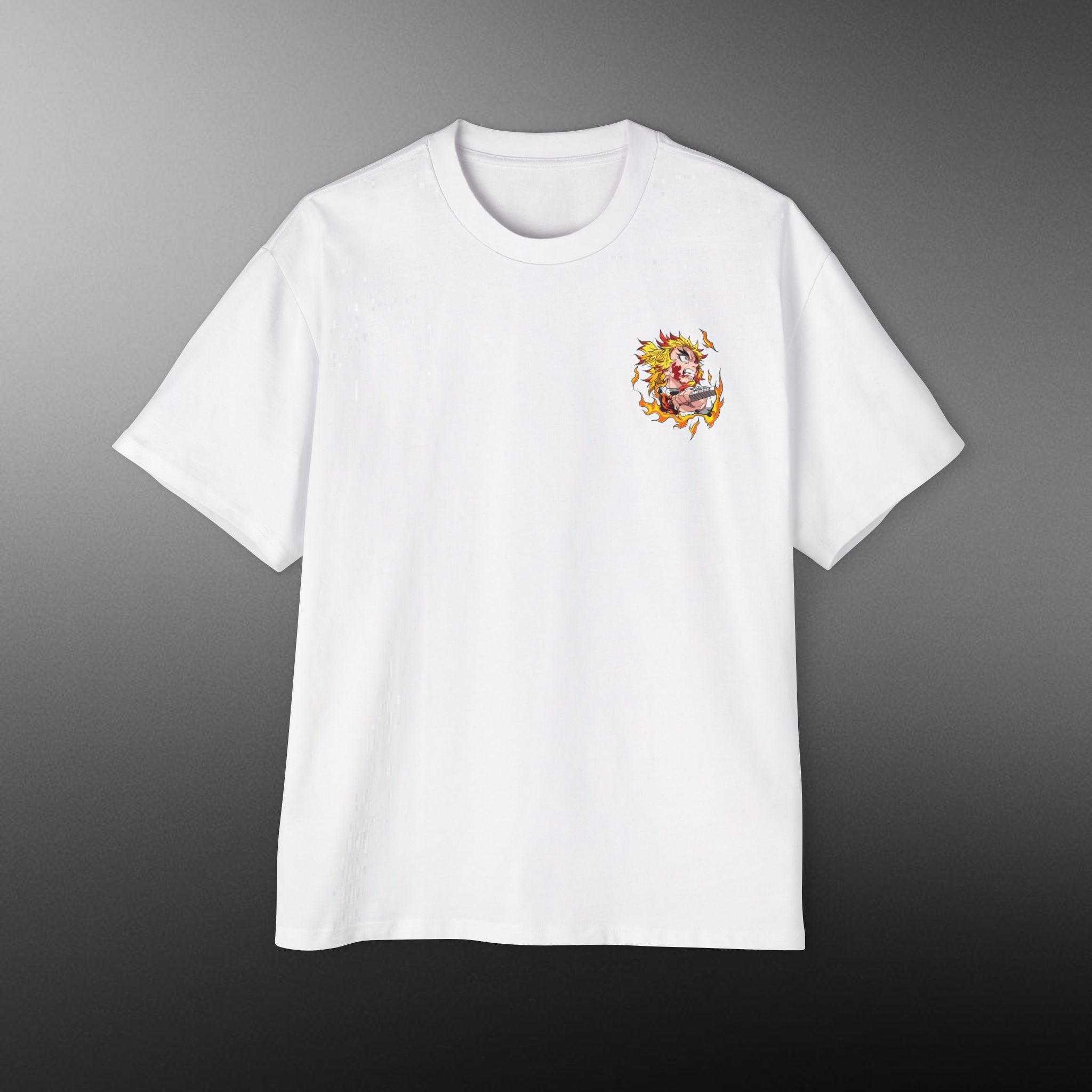 “Burn With Honor” Heavy Oversized Graphic Tee - Anime Inspired Design