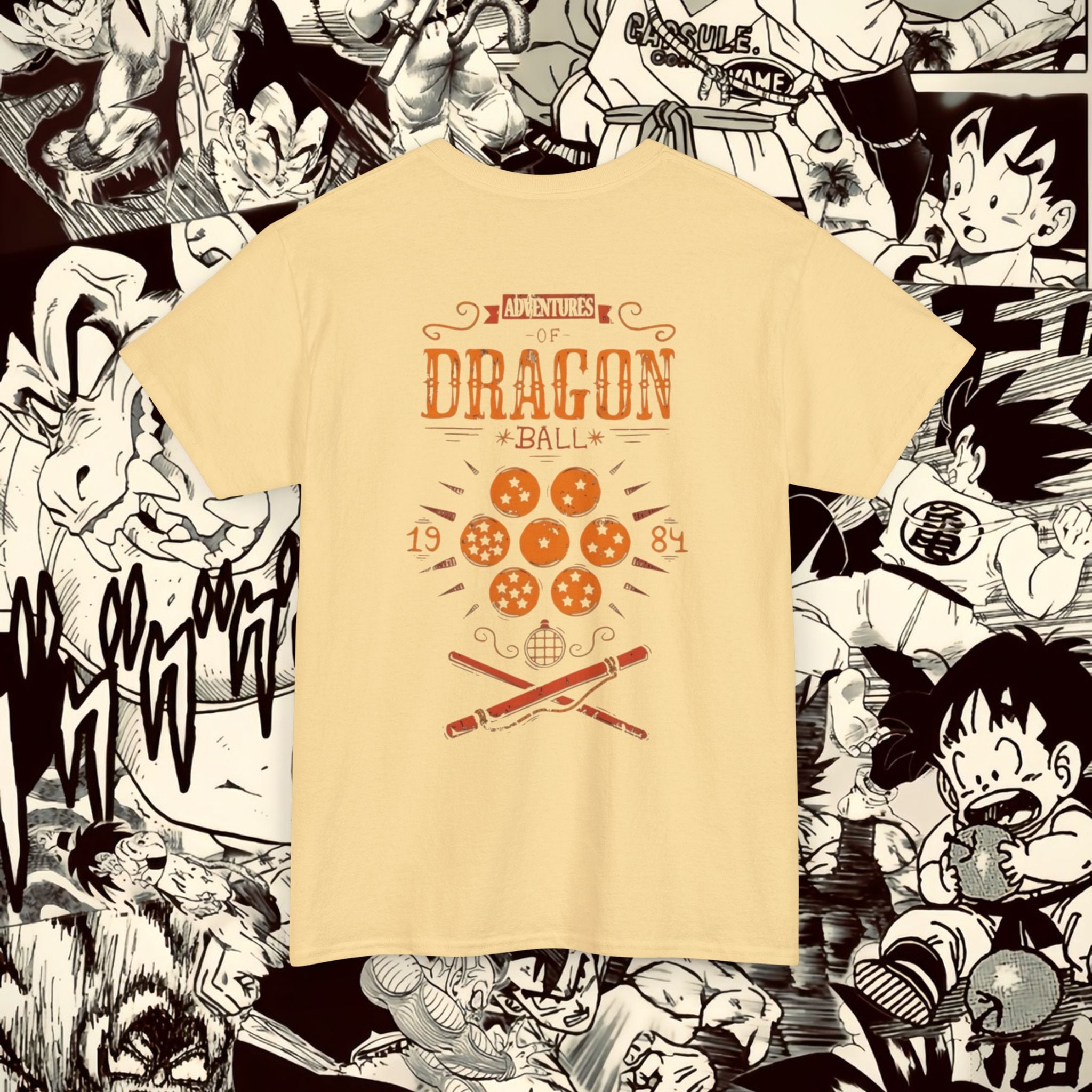 Dragon Ball Adventures Unisex Heavy Cotton Tee - Retro Anime T-Shirt