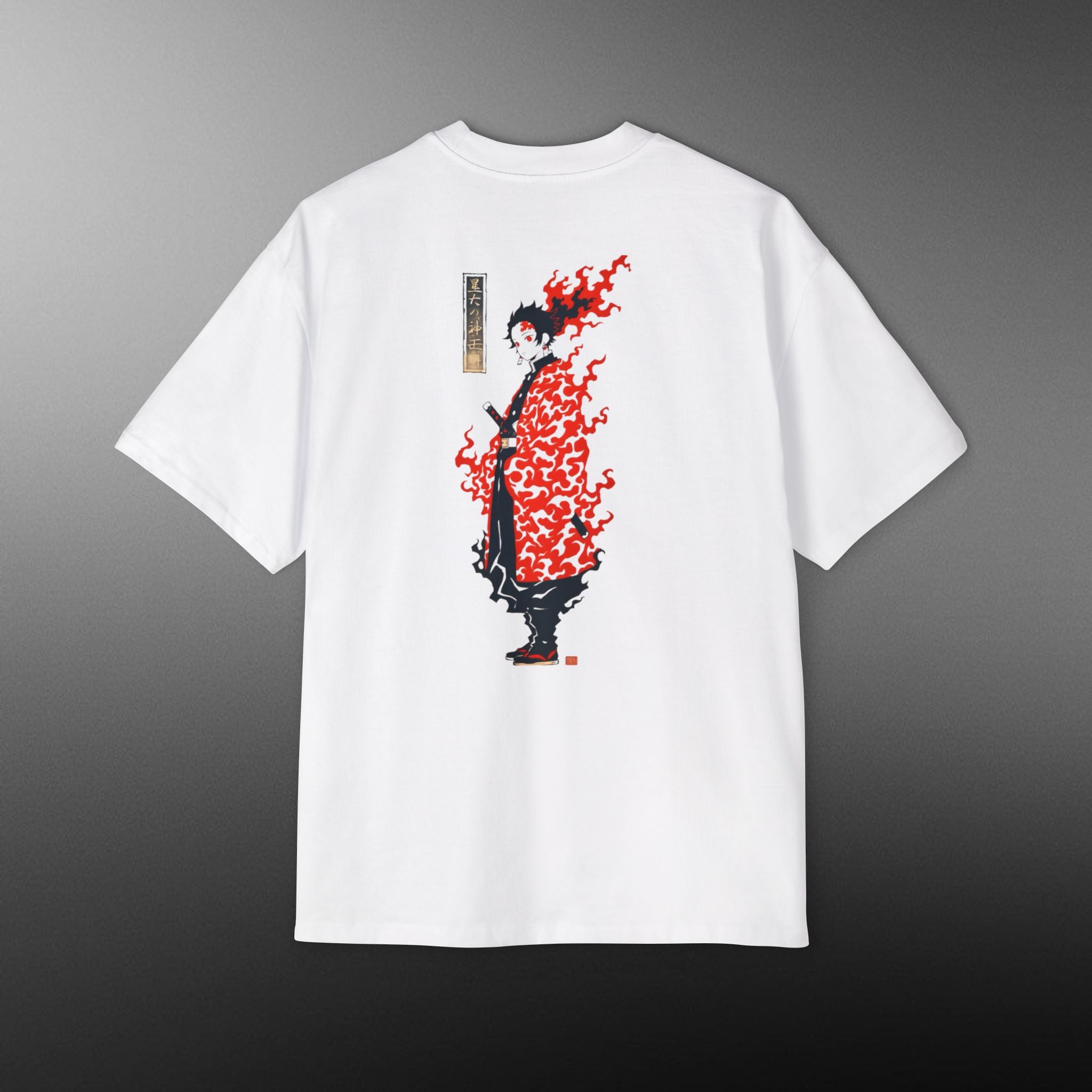 “Crimson Wrath” Heavy Oversized Tee- Bold Graphic Design