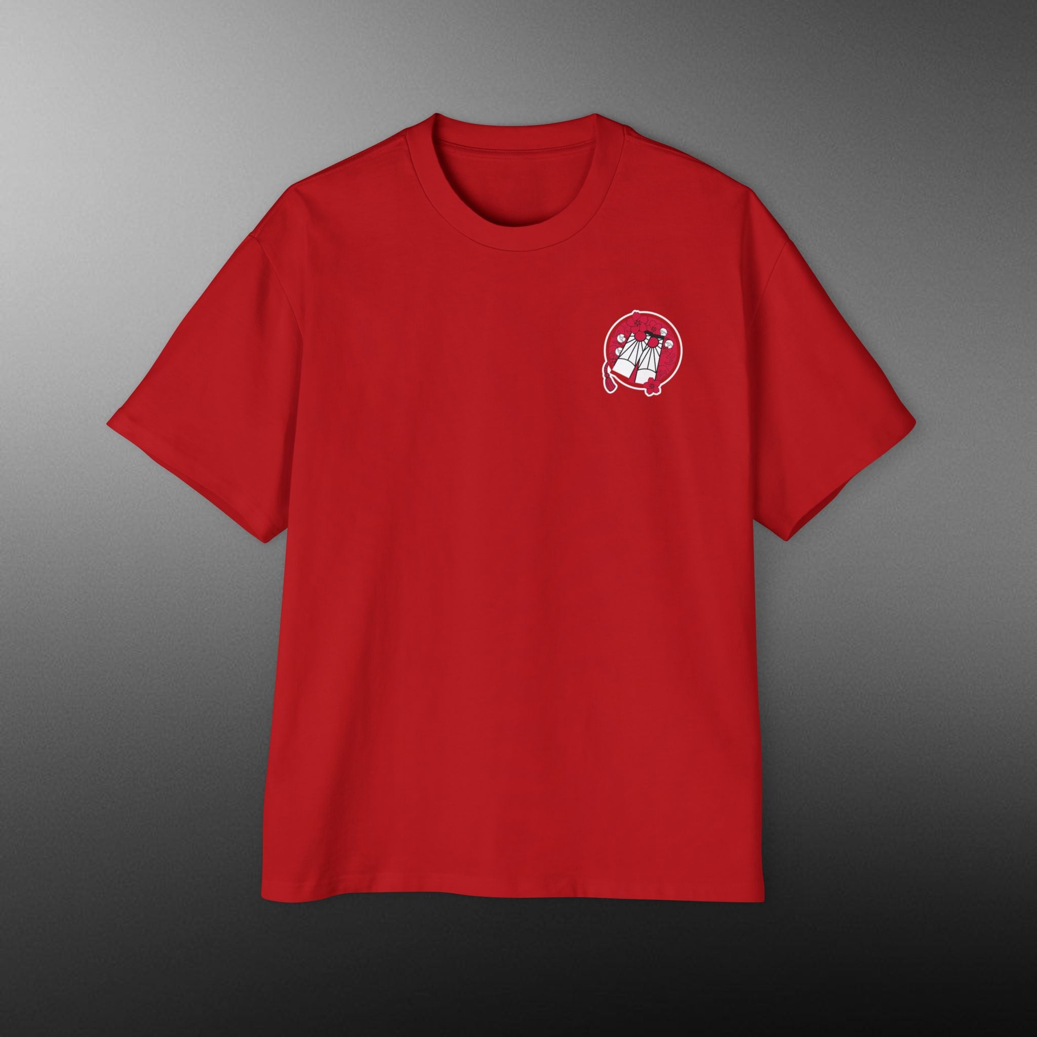 “Crimson Wrath” Heavy Oversized Tee- Bold Graphic Design