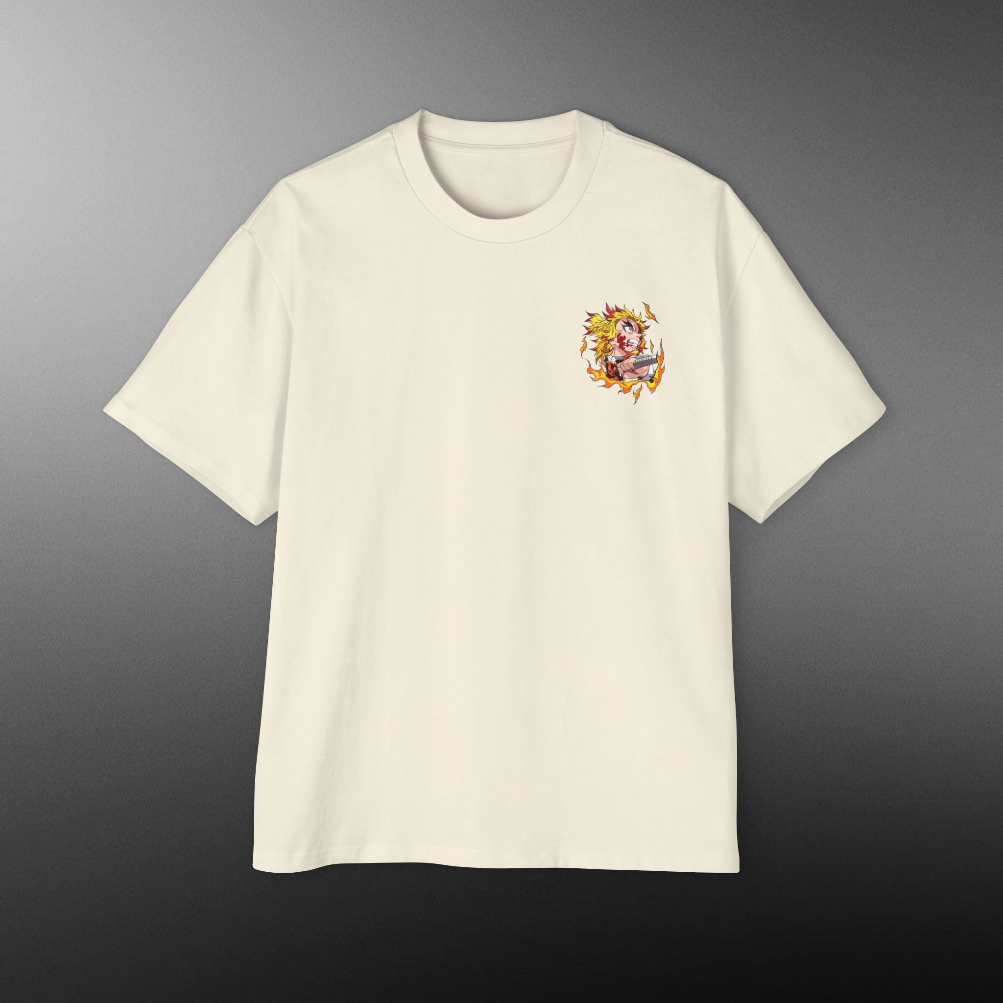 “Burn With Honor” Heavy Oversized Graphic Tee - Anime Inspired Design