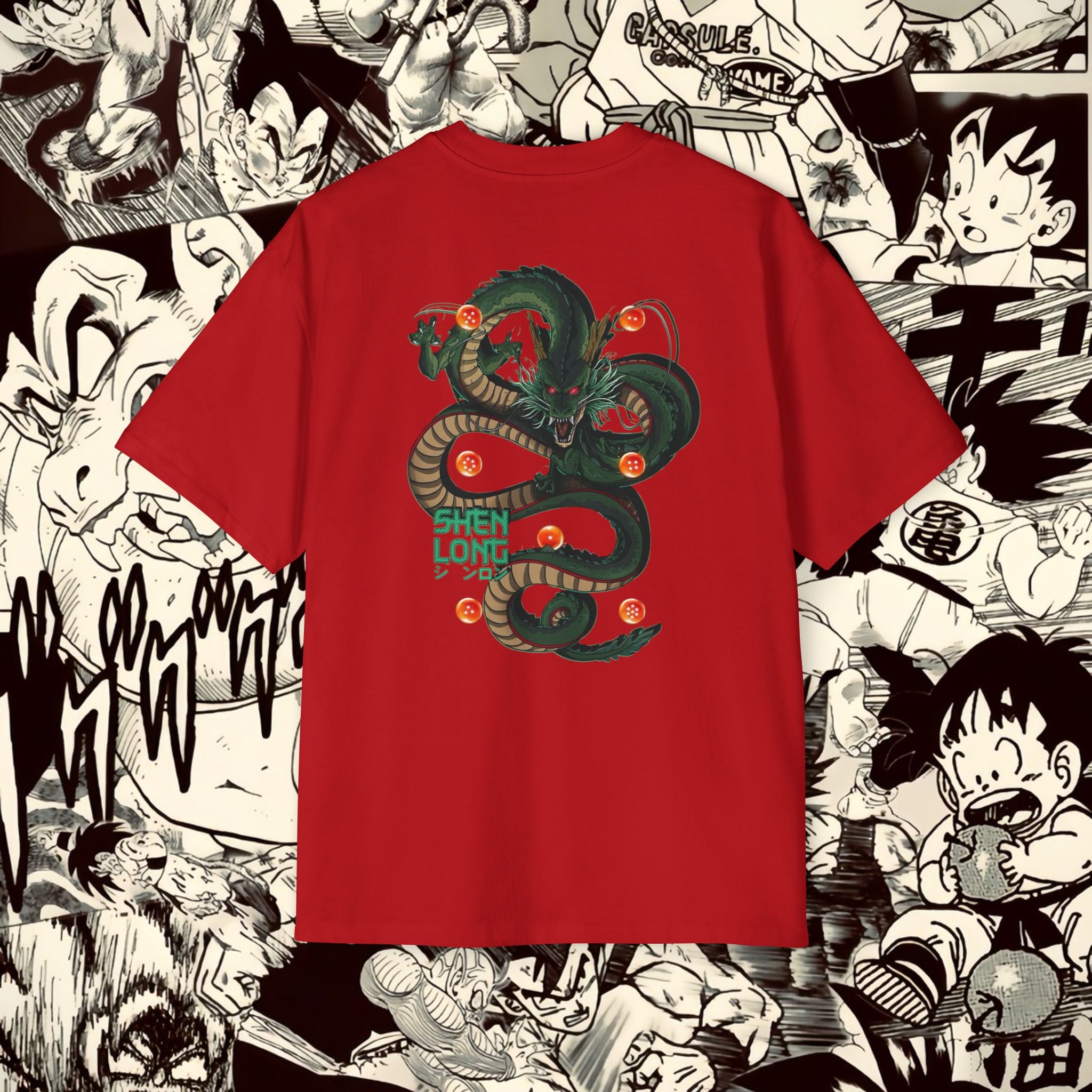 Shenron Dragonball Inspired Heavy Oversized Tee - Vintage Anime Graphic Shirt