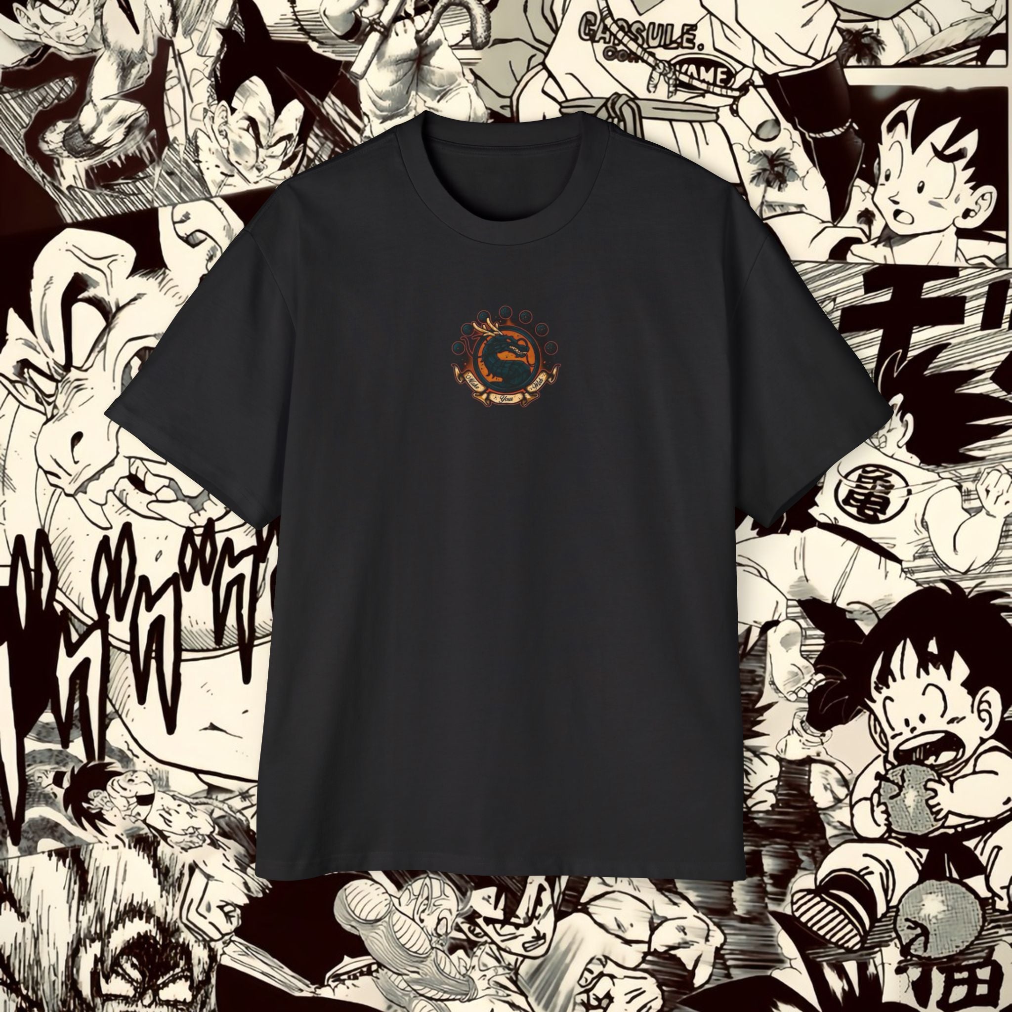 Shenron Dragonball Inspired Heavy Oversized Tee - Vintage Anime Graphic Shirt