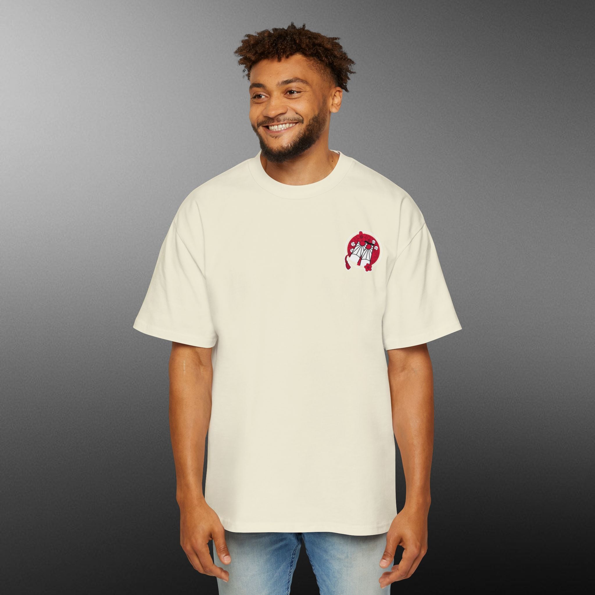 “Crimson Wrath” Heavy Oversized Tee- Bold Graphic Design