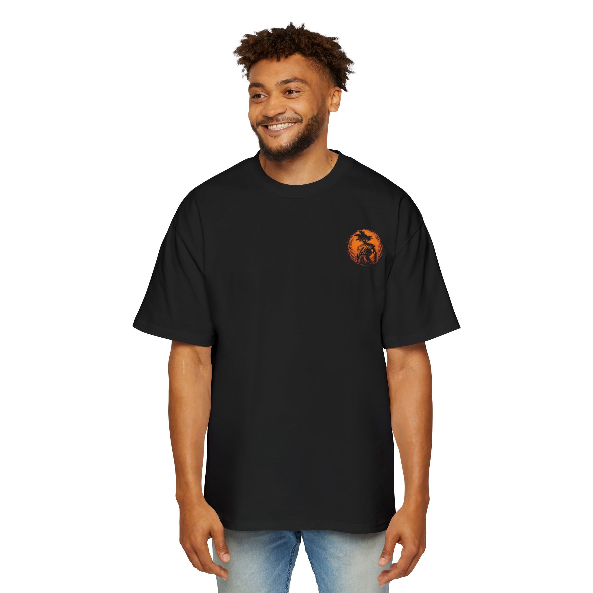 Goku x Gohan: Limitless Men's Heavy Oversized Tee, Graphic Tee, Casual Wear, Streetwear, Unisex Style