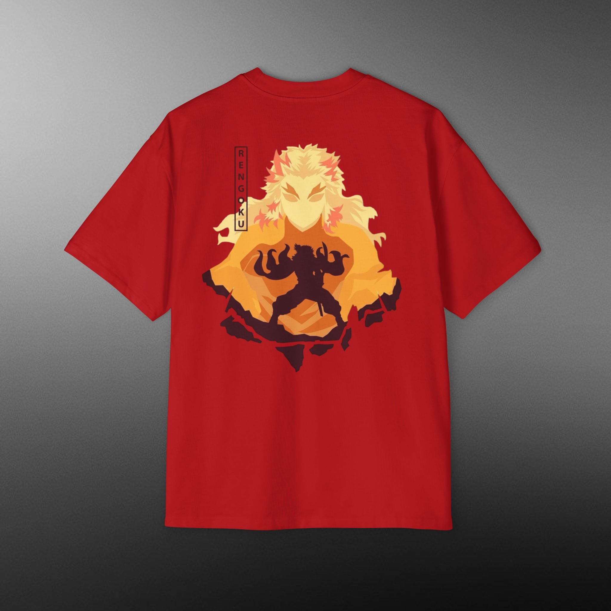 “Burn With Honor” Heavy Oversized Graphic Tee - Anime Inspired Design